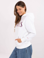 Biała dresowa bluza z napisem SUBLEVEL