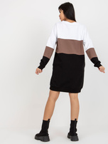 Hurt Biało-czarna sukienka basic z kieszeniami RUE PARIS