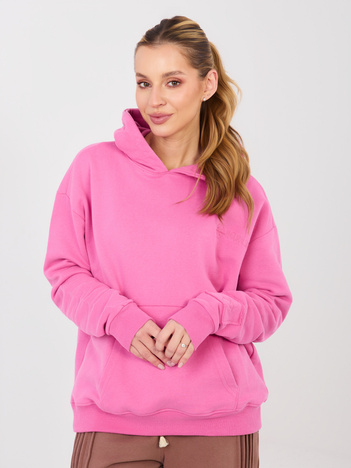 Ciemnoróżowa bluza kangurka z kapturem NATURAL SIDE 
