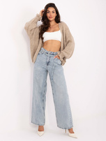 Jasnoniebieskie damskie jeansy wide leg SUBLEVEL