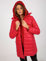 Hurt Czerwona dwustronna kurtka przejściowa z kapturem