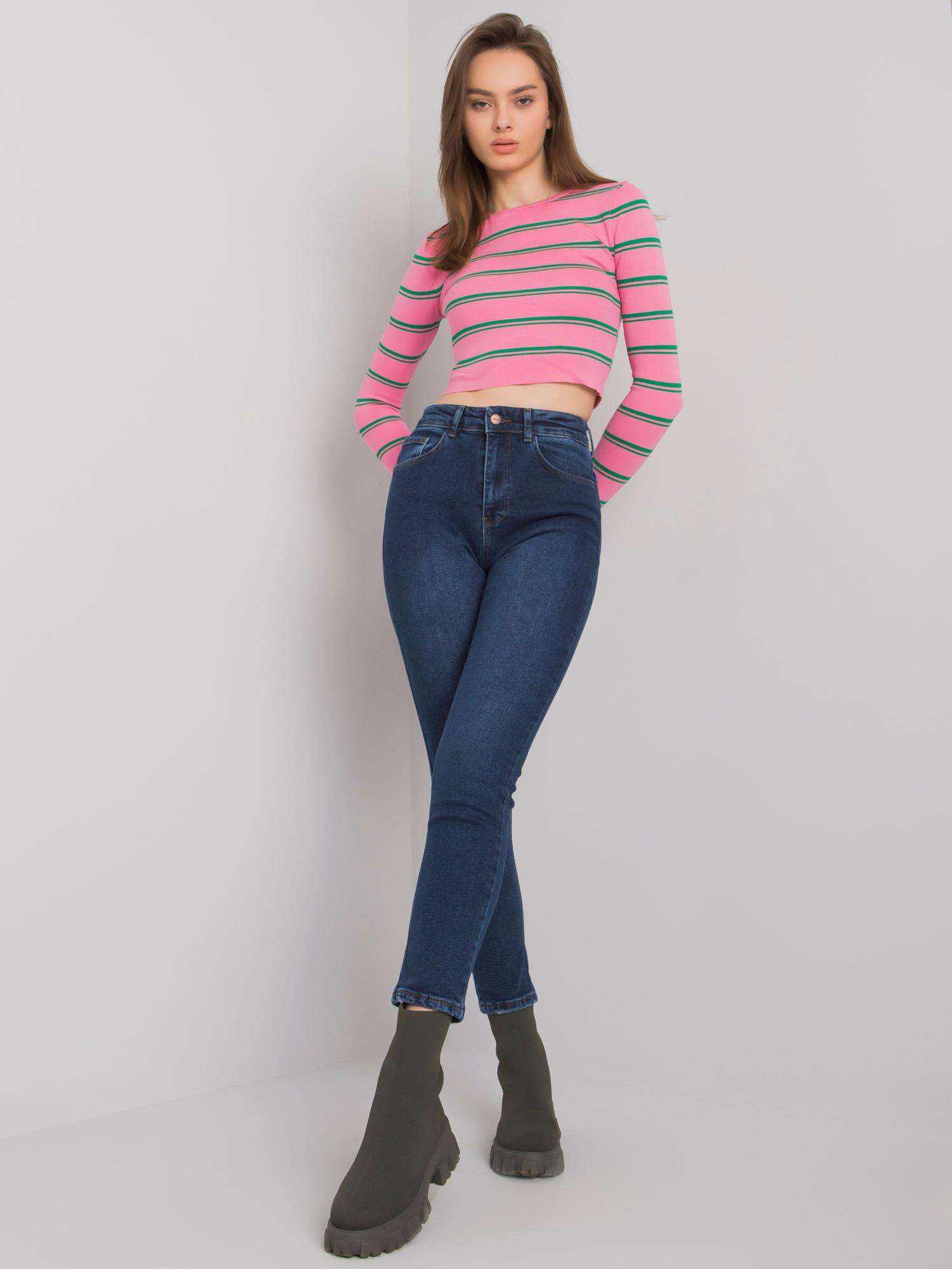 Ciemnoniebieskie jeansy damskie regular Silves