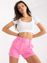 Różowe eleganckie szorty damskie