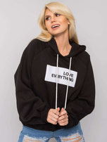 Czarna ocieplana bluza dresowa Dina