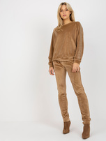 Großhandel Camel Komplett aus Velours mit Applikation aus Strass.