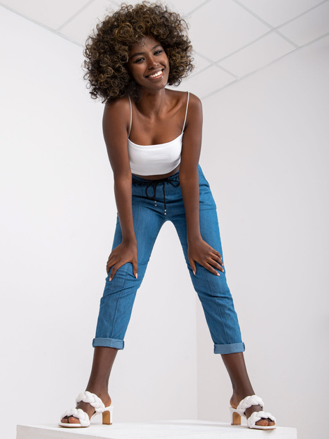 Niebieskie spodnie z kantem Alexis