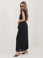 Czarna letnia sukienka z kopertowym dekoltem RUE PARIS