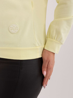 Hurt Jasnożółta bluzka plus size z okrągłym dekoltem