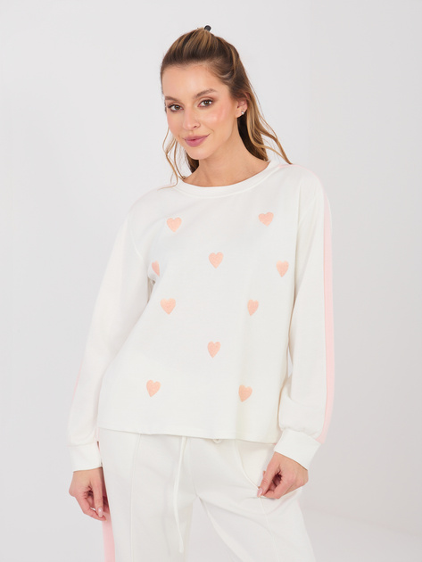 Ecru dwuczęściowy komplet z lampasami RUE PARIS