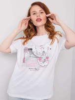 Biały t-shirt z aplikacjami Sierra