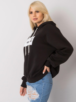 Czarna ocieplana bluza dresowa Dina