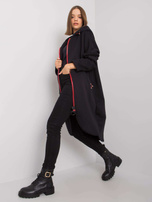 Czarno-czerwona bluza z kieszeniami Saige