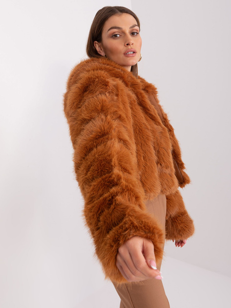 Hurt Jasnobrązowa kurtka przejściowa z kapturem