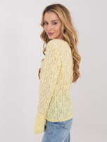 Jasnożółta bluzka z rozkloszowanymi rękawami