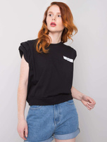 Czarny t-shirt z napisami Zariah