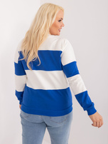 Hurt Ciemnoniebieska bluzka plus size w paski