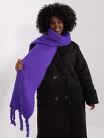 Hurtownia Ciemnofioletowy szeroki szal damski