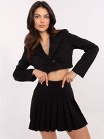 Hurtownia Czarna plisowana spódnica od garnituru