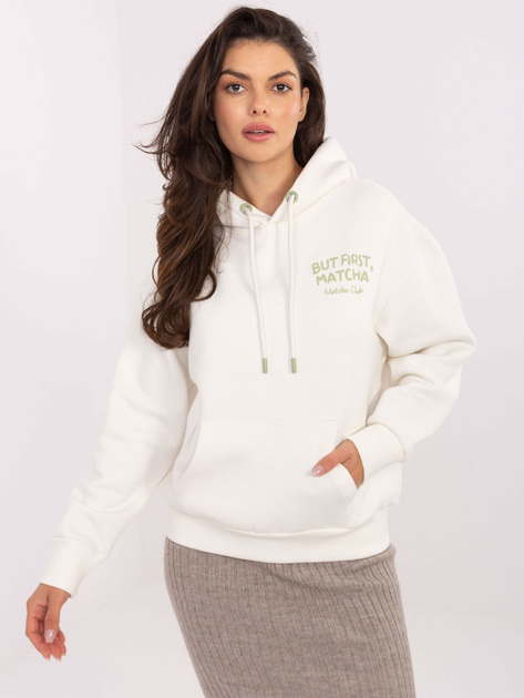 Biała bluza kangurka z nadrukiem Matcha SUBLEVEL