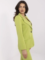 Hurt Limonkowa damska marynarka o dopasowanym kroju