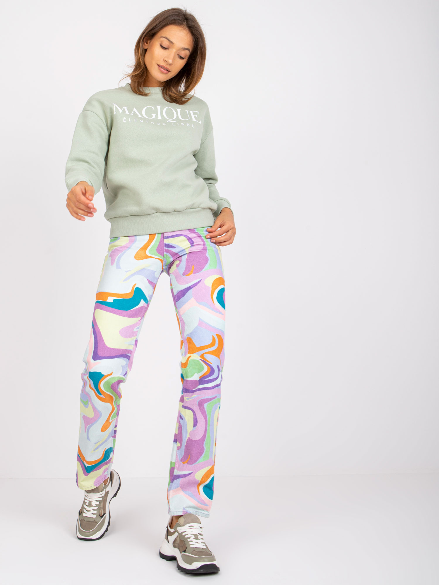 Jasnozielona bluza dresowa bez kaptura Alizee SUBLEVEL 