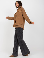 Hurt Camelowa sztruksowa koszula wierzchnia na guziki