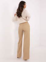 Hurt Camelowe proste spodnie materiałowe z kieszeniami