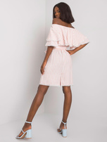 Biało-różowy kombinezon w paski Dalianis