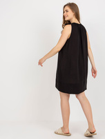 Hurt Czarna sukienka z wiązaniem na ramieniu OCH BELLA