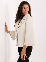 Light beige foam coat with collar RUE PARIS.