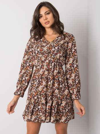 Schwarzes Kleid mit Rüsche Anavi OCH BELLA.