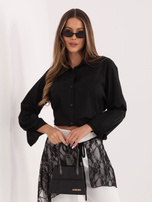 Czarna damska koszula z długim rękawem