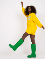 Żółta dresowa bluza z printem Poppy 