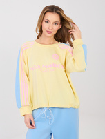 Niebiesko-żółty komplet z bluzą bez kaptura RUE PARIS 