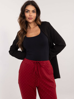 Hurt Bordowe eleganckie spodnie z dżetami 