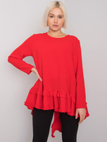 Rote Bluse mit Rüsche Tracy RUE PARIS.