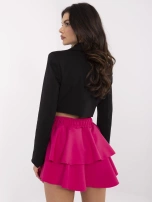 Hurt Fuksjowa rozkloszowana spódnica z naszywką