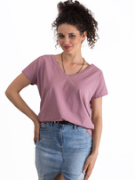 Brudnoróżowy t-shirt Emory