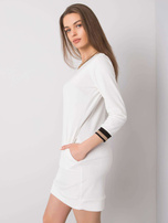 Ecru sukienka welurowa Aspen RUE PARIS