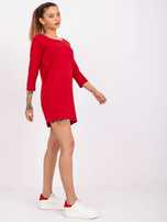 Bordowa tunika basic z bawełny Canaria MAYFLIES