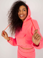 Hurt Fluo różowy dresowy komplet basic ze spódnicą Emilie