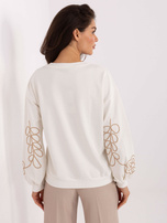 Ecru bawełniana bluza bez kaptura