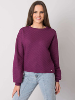 Purple quilted sweatshirt without hood Kerstine