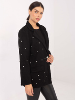 Czarna elegancka marynarka z aplikacjami