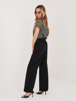 Czarne eleganckie spodnie straight leg RUE PARIS 