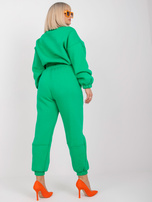 Zelen komplet iz dresa plus size z hlačami Maleah.