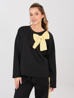 Czarny casualowy komplet z bluzą oversize RUE PARIS 