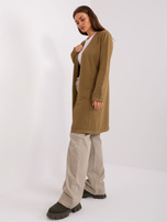 Hurt Oliwkowy damski kardigan z długim rękawem