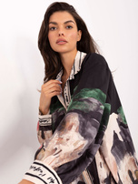 Czarna damska koszula z dłuższym tyłem RUE PARIS 