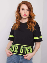 Czarny t-shirt bawełniany Shelby